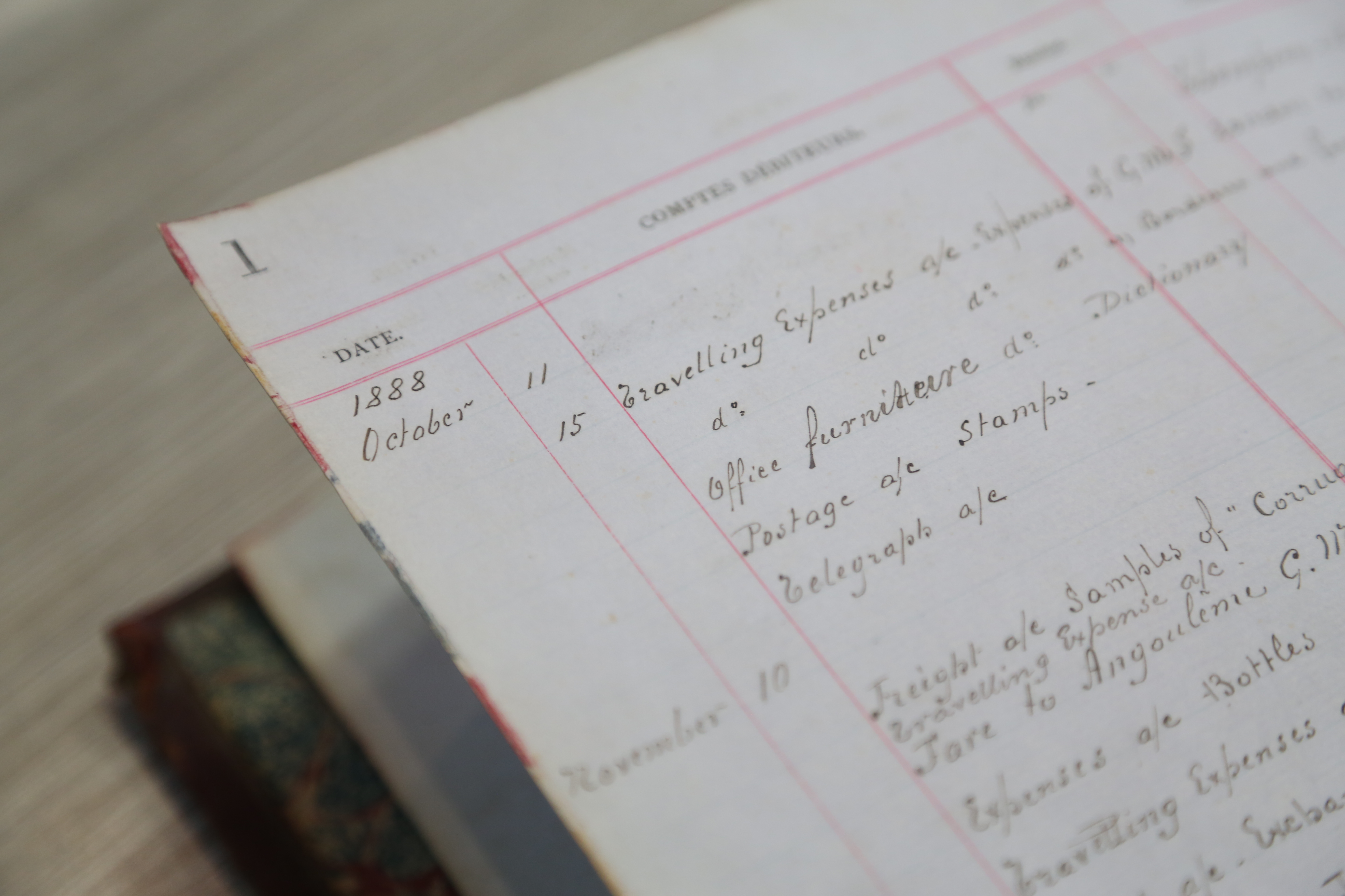 Première ligne de comptes en 1888, SOFPO (16)